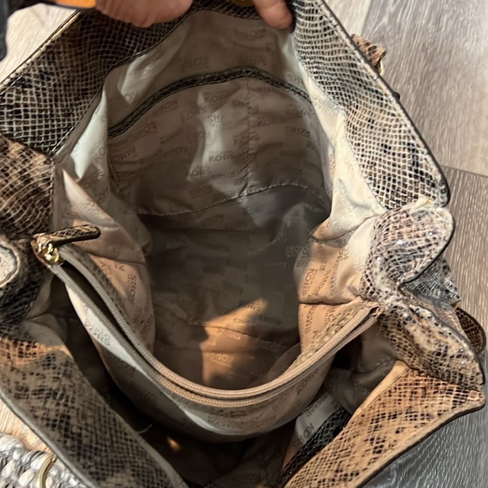 Michael Kors Python Brown And Tan Large Satchel B… - image 7